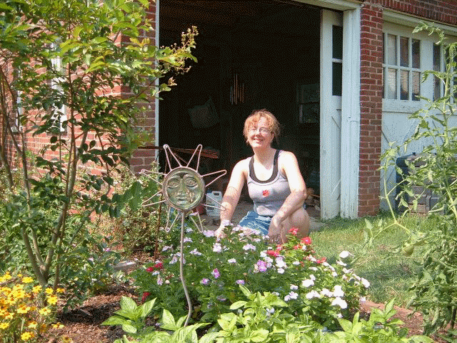 Dr. L. in Her Garden, Summer '05